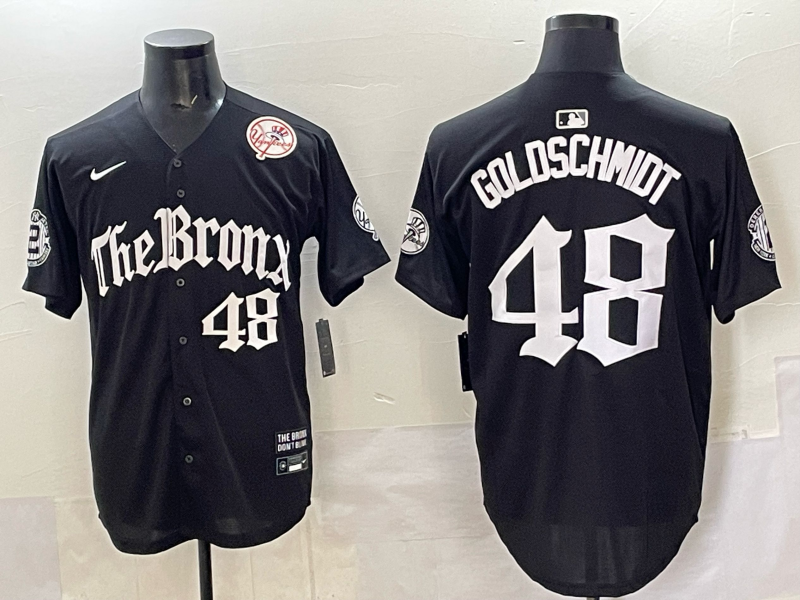 Men New York Yankees #48 Goldschmidt black MLB 2025 Nike jersey 002